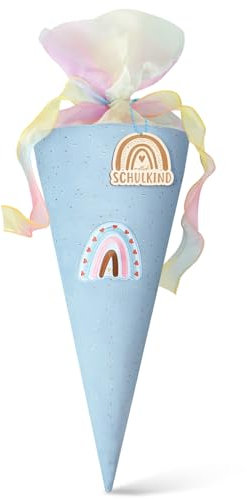 iZoeL Einschulung Geschwister Schultüte Jungen Große Zuckertüte Geschenktüte Schule Schultüte Füllung Kleine Zuckertüte Schultüten für Schüler Studenten Blau