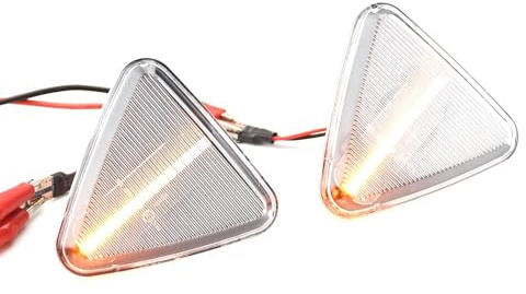 YannnnV12 Auto Rückspiegel Blinker Für Mitsubishi C-OLT CZ3 2004-2008,1 Paar Auto-Rückspiegel, Blinker, Seitenspiegelleuchte Spiegelblinker,A-Blanc Cristal