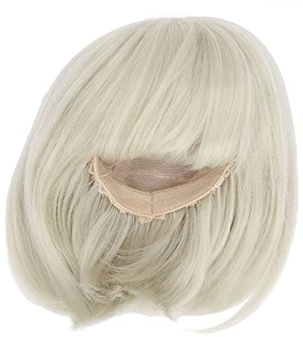 Headerbs Blonde Puppenperücke für 1/3 BJD-Puppen mit Einer Schulterlänge von 8,27 Bis 9,45 Zoll mit Wärmeempfindlichen Fasern, Nahtlosem Passformdesign für Gerade Geschnittene Pony und (GREEN)