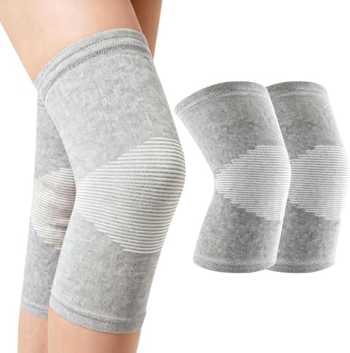 1 Paio Ginocchiera Sportiva da Donna Uomo, Ginocchiere Palestra in Bambù | Ginocchiere a Compressione per Uomo e Donna, Supporto Ginocchiera per Ginocchio Sportive Corsa(Grigio,XL)