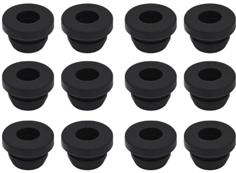 BildeeMait 12-Pack Silicone Pot Support Rubbers for Dometic, Smev for Thetford Gas Hobs C 5mm Compatible, Heat-Resistant to 260C, Black