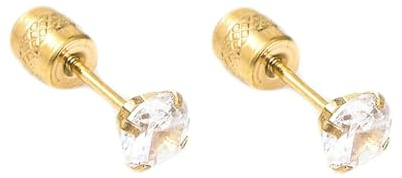 Clou D'Oreille Acier Inoxydable, Boucle Oreille Femme Vintage Rond de 2/8mm Avec Zircone Cubique Homme Bijoux Classique