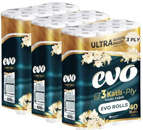 Evo 3 Ply Luxury Toilet Rolls, Ultra Advantage Pack, 120 Rolls