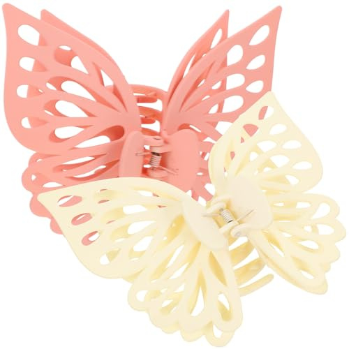 Abaodam Große Schmetterlings Haarspangen 2 Stück für Dickes und Dünnes Haar Damen und Mädchen Haar Accessoires für Alltag und Party