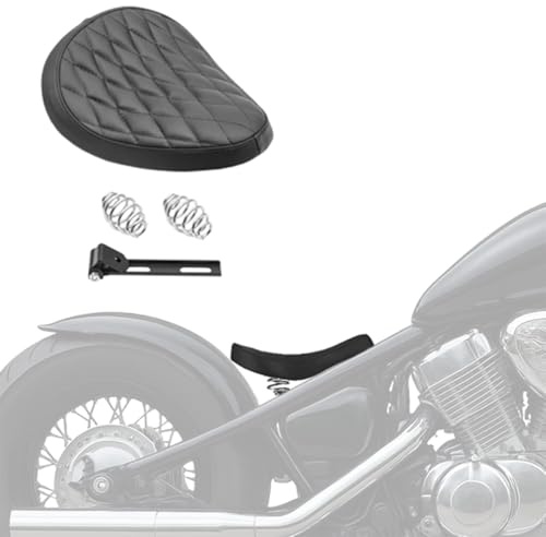Solo Bobber Diamond Contoured Schwingsattel kompatibel mit Chopper/Custombike Custom Custom schwarz CB43002