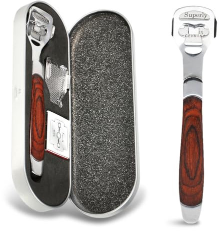 Fuß Dead Skin Shaver Hornhautentferner, Nagelhaut Cutter Callous Remover Rasiermesser Schaber Fußschaber mit Haut Rub Klinge Box