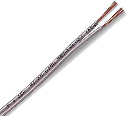 QED Performance Micro Slimline White OFC Speaker Cable for HiFi and Home Cinema Systems (Per Metre)