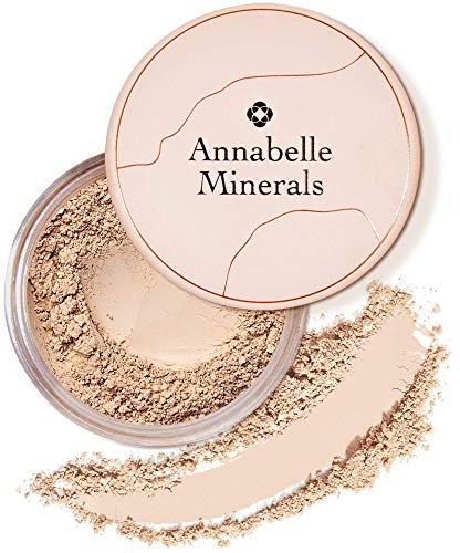 Annabelle Minerals - Coverage Mineral Foundation mit Lichtschutzfaktor und natürlichen Inhaltsstoffen - Voll Deckend - Makellos & Natürlich Aussehen - Sonnenschutz LSF30 - Vegan - Golden Light - 10g