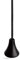 Bathroom Light Pull Cord String, Contemporary Black Cord, Connector and Acorn. (Pack of 1)