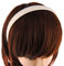 axy Haarreif Classic Vintage Leder Haarreifen Leather Hair band HR27CS (Creme Weiss)
