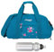 Elephant Sporttasche Mädchen Damen Signature Hero Sport Kinder Tasche mit Naßfach Schuhfach 47 cm 12800 + Trinkflasche (Blue Flower (Blau/Rose))