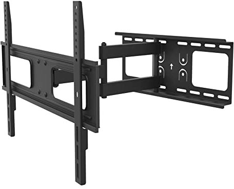 DELTACO ARM-460 TV-Wandhalterung, bewegliche universal TV-Halterung für Fernseher von 37 bis 70 Zoll Flach & Curved, Fernseher bis max. 50 kg VESA Norm 200x200mm bis 600x400mm mit Kabel Management, schwarz