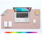 Mausepad XL, Große Mausmat, DOBAOJIA Laptop-Schreibtischmatte, Schreibtischunterlage, Büro Schreibtisch Pad, Schreibblock, Doppelseitige Verwendung PU Leder Wasserdicht 80 x 40cm (Pink/Silber)