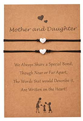 MANVEN Mutter Tochter Armband Set für 2 Herz Armbänder Muttertag Geburtstagsgeschenk für Mama Damen Mädchen Frauen