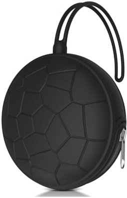 Silikon Schnullerbox Mädchen Junge mit 1 Transparent Schnullerbox,BPA-Freiem Silikon Schnullerhalter Aufbewahrung für 2 Schnuller,Wasserdicht Schnullerhalter Schnullerbox für Wickelrucksack(Schwarz)
