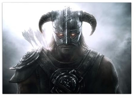 Displate Elder Scrolls Metallposter Elder Scrolls Skyrim Poster Elder Scrolls Bild Skyrim Leinwand Skyrim Poster The Elder Scrolls - Skyrim Key Art - Dawnguard Poster 67,5x48cm