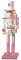 Ciao Schiaccianoci Natale Soldatino con alabarda (24cm) in legno glitterato, rosa/bianco
