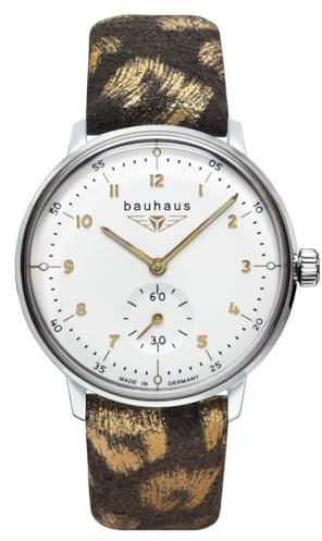 Bauhaus Damenuhr Kleine Sekunde Grau/Goldfarben 2037-1