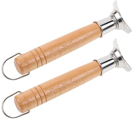 DOITOOL Manico Per Pentola Da 2 Pezzi Impugnatura Per Pentole Di Ricambio Manico Per Padella Rimovibile Sostituzione Manopola Per Impugnatura In Legno Antiscottatura