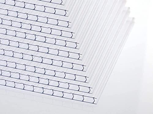 Löffert® Ersatzplatten für Gewächshaus | 1700g/m² Polycarbonat | Stegplatten | 4mm - 6mm - 8mm - 10mm | alle Standardgrößen & Zuschnitt auf Wunschmaß (10mm | 5 Stück | 1500 x 700mm)