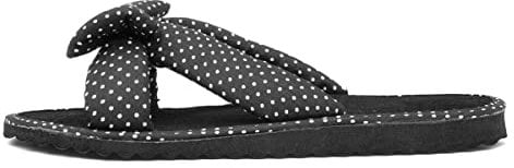 shoezone - Sadie Womens Black Polka Dot Beach Mule - Size 7 UK - Black