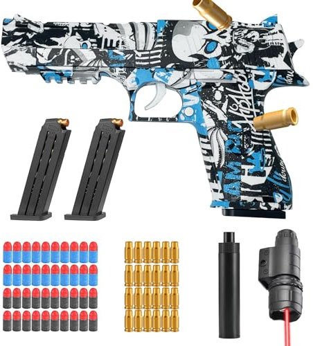Spielzeug Pistole,Schaumstoff-Blaster,Soft Foam Bullet Blaster Toy,Schaumstoff-Blaster Toy Gun,Soft Foam Bullet Toy,Blaster Toy Gun,Sicherheitstraining oder Spiel,für 14+