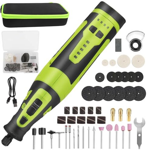 2025 Kalamotti Cordless Rotary Tool, 8V Power Rotary Tool Kit with 5 Speed, 105pcs Accessories, 2500mAH Large Battry, Mini Electric Grinder for Sanding, Carving, Polishing, Engraving