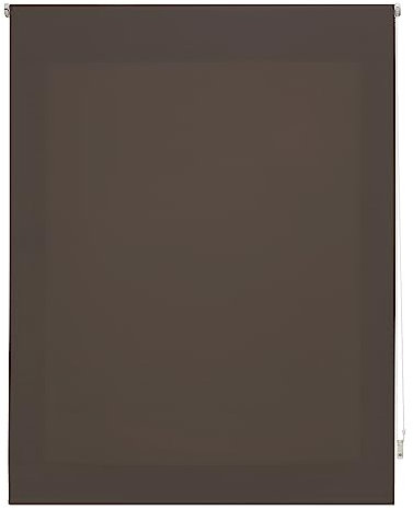 Decorblind | Transparentes Rollo, einfarbig, Maße Rollo: 120 x 175 cm, Breite x Länge/Maße Stoff, einfarbig, 117 x 170 cm, lichtdurchlässiges Rollo, Dunkelbraun, einfache Montage an Wand oder Decke