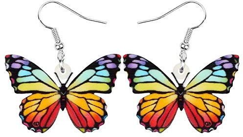 BAMAY Acryl Insekten Monarch Schmetterling Ohrringe baumeln Schmuck blau Morpho Schmetterling Ohrringe für Frauen Mädchen Charms Geschenke