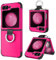 BENTOBEN for Samsung Galaxy Z Flip 5 Case, Z Flip 5 Case with Ring, Heavy Duty 2 in 1 Silicone Bumper Rugged Full Body Shockproof Military Grade Protective Covers for Samsung Flip 5, Hot Pink