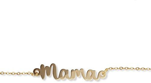 Papierdrachen Silberarmband vergoldet 19,5cm - Schrift Mama