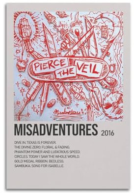 karn Pierce The Veil Poster Ästhetische Leinwand Poster Zimmer Dekorative Wandkunst Poster Druck Dekor Poster 20 x 30 cm Unrahmen-Stil