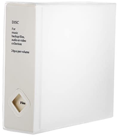 Warmhm CD Aufbewahrungsbox aus Abs und PVC Tragbarer CD Hüllenhalter mit Platz für 24 Scheiben für Büro und Studentenwohnheim Robuste und Praktische Kasten