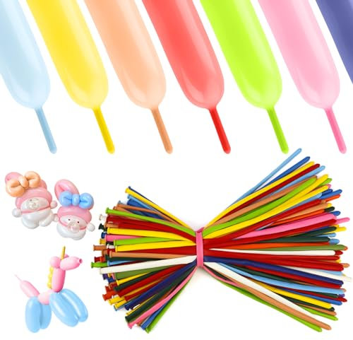 Modellierballons,Luftballons Bunt,Modellier Luftballons,Luftballon Tiere,Luftballons Geburtstag,Bunte Luftballons,Luftballons 100 Stück,Luftballons Jugendweihe,Party Ballons,Matt Latex Ballons
