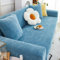 VanderHOME High Stretch Sofabezug Moderne Sofaüberwurf Chenille Strukturierter Elastische Sofahusse für Wohnzimmer Protector für Hunde Haustiere (1 Sitzer+1 Kissenbezug, Blau)