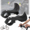 Weploda 1 Par Bicicleta Puños MTB, Asas Ergonómicas de MTB, Puños de Bicicleta Antideslizantes, Puños de Cuerno para MTB para Montaña, Puños ligeros para bicicleta de montaña, Para 21,8-22,8 mm(Negro)
