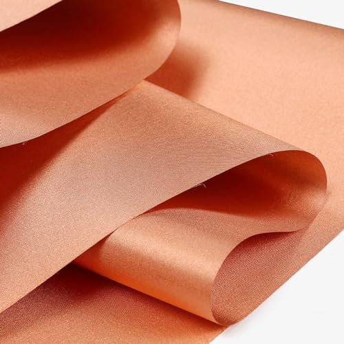 Abschirmgewebe Blocker in Militärqualität Kupfer-Nickel-Faraday-Gewebe RF LF-Abschirmung Smartphone EMF-Schutzgewebe für Leitfähige Bremsbeläge, EMI, Internet, Handy,gold-1m