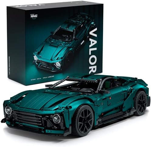 Nifeliz Valor Auto-Modellbausatz für Erwachsene, Technical Sportwagen Klemmbausteine Auto Geschenk zum Sammeln für Autofans, Sammlerstücke für Zuhause oder das Büro (3374 Teile, NF10268)