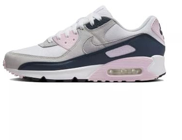 Nike Air Max 90 Herrenschuhe (DM0029-106, White/Pink Foam/Armory Navy/Wolf Grey), Weiß/Wolf Grau-Rosa Schaumstoff – Armory Navy, 44 EU