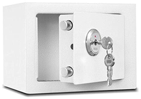 ISCBAFYX Safe, Schlüsselsafe für ältere Kinder, Studenten, Unterputz-Ganzstahl-Safe, Büro, Mini-Haus, kleines mechanisches Schloss für Zuhause (schwarz, 310 x 200 x 200 mm) (weiß, 310 x 200 x 200 mm)