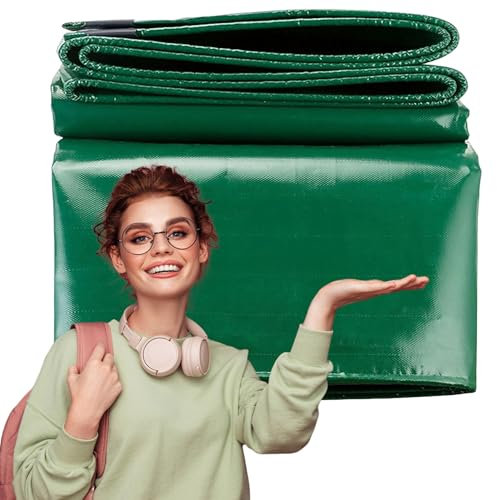 JXLQFA Housses de Meubles de Jardin, 2x28 m 450g/m² Housse Salon De Jardin Imperméables, Housse Salon de Jardin Protection pour Tous Les Temps,Housse de Table Extérieur Bâche Tissu JXL11, Vert