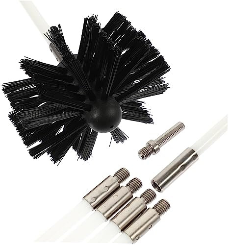 Alipis Kaminreinigungsbürste Nylon Rohrreinigungsbürste 410mm Mit Gewindeverbindung Für Schornstein Trockner Küche Schornsteinfeger Reinigung