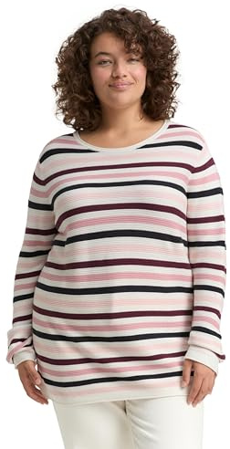Tom Tailor Damen 1049416 Plus Size - Strickpullover aus Bio-Baumwolle (1er Pack)