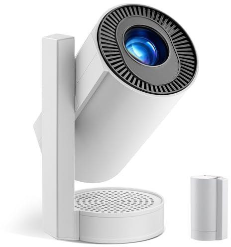 [Built-in Apps & Android 13.0] Mini Projector 1080P 4K Support, WiFi6 & BT5.0 Portable Projector, Auto Keystone, 360° Rotatable Movie Projector Compatible for iOS/Android/TV Stick/HDMI/USB