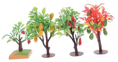 Toyvian 4 Stück Realistische Künstliche Modelle aus Plastik für Miniatur Szenen und Mikrolandschaften Dekoration für Modelleisenbahnen Dioramen und Sandkasten Selbstgemacht