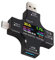 KEXIAO 2 in 1 Tipo C USB Tester Multimetro Digitale Schermo LCD Tensioni Misuratore di Corrente Aggiornamenti per Tensione e Misuratori di Corrente