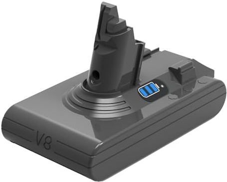 XNJTG [Versione migliorata] Batteria di ricambio Adatto per Dyson V8 SV10 agli ioni di litio 4500 mAh, compatibile con l'aspirapolvereAdatto per Dyson V8 Absolute Animal Fluffy Motorhead