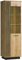 furniture24 Vitrine LAMELO LA2, 60x194x40 cm, Wotan Eiche/Schwarz, mit Glasfront