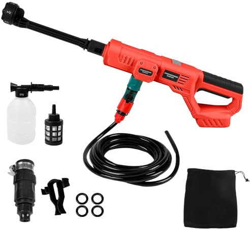 TALOEYH - Cordless Pressure Washer Compatible with Mi-lw-au-kee/MKE 18V Battery, 1000 PSI Portable Handheld Power Washer with 6 in 1 Nozzle for Car Floors, Fences and Walls (Battery Not Included)