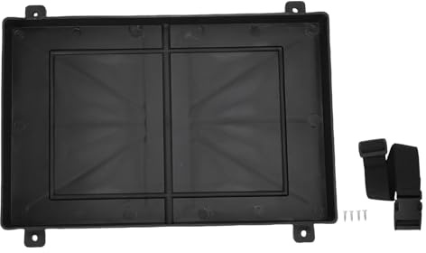 Marine Battery Tray 12V Boat Battery Holder with Hold Down Strap for RV Trailer Yatch (Small Size)